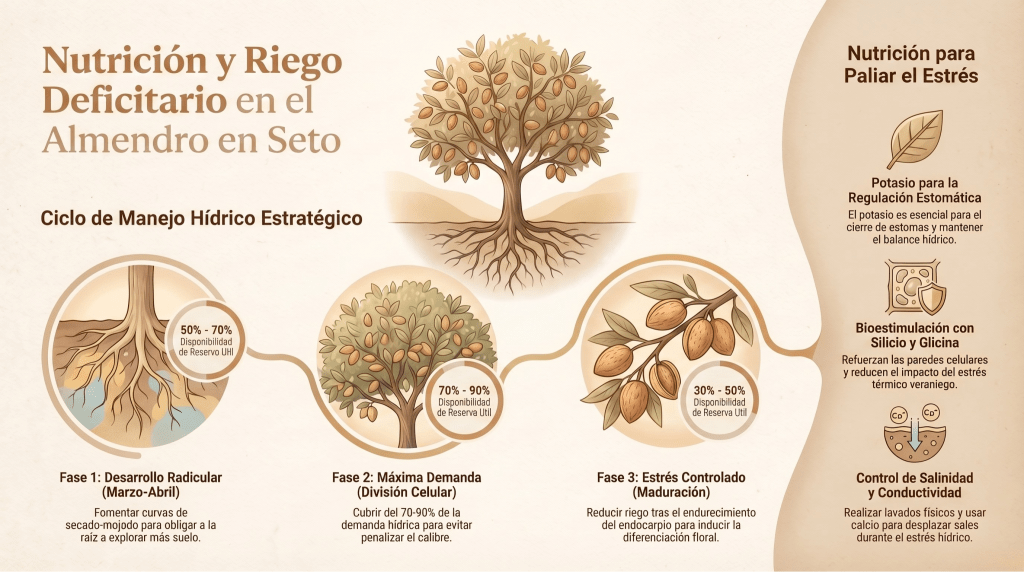 Diseno sin titulo Manejo hídrico y nutricional en almendro en seto para acompañar fases de máxima demanda y estrés controlado